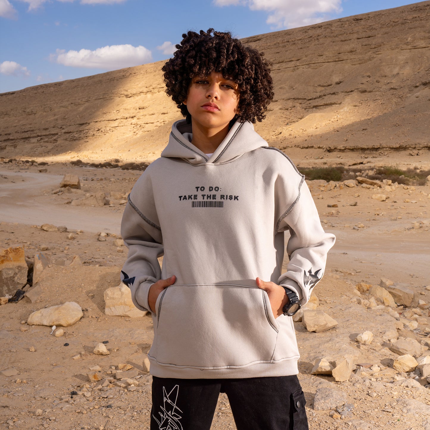 Fire grey hoodie