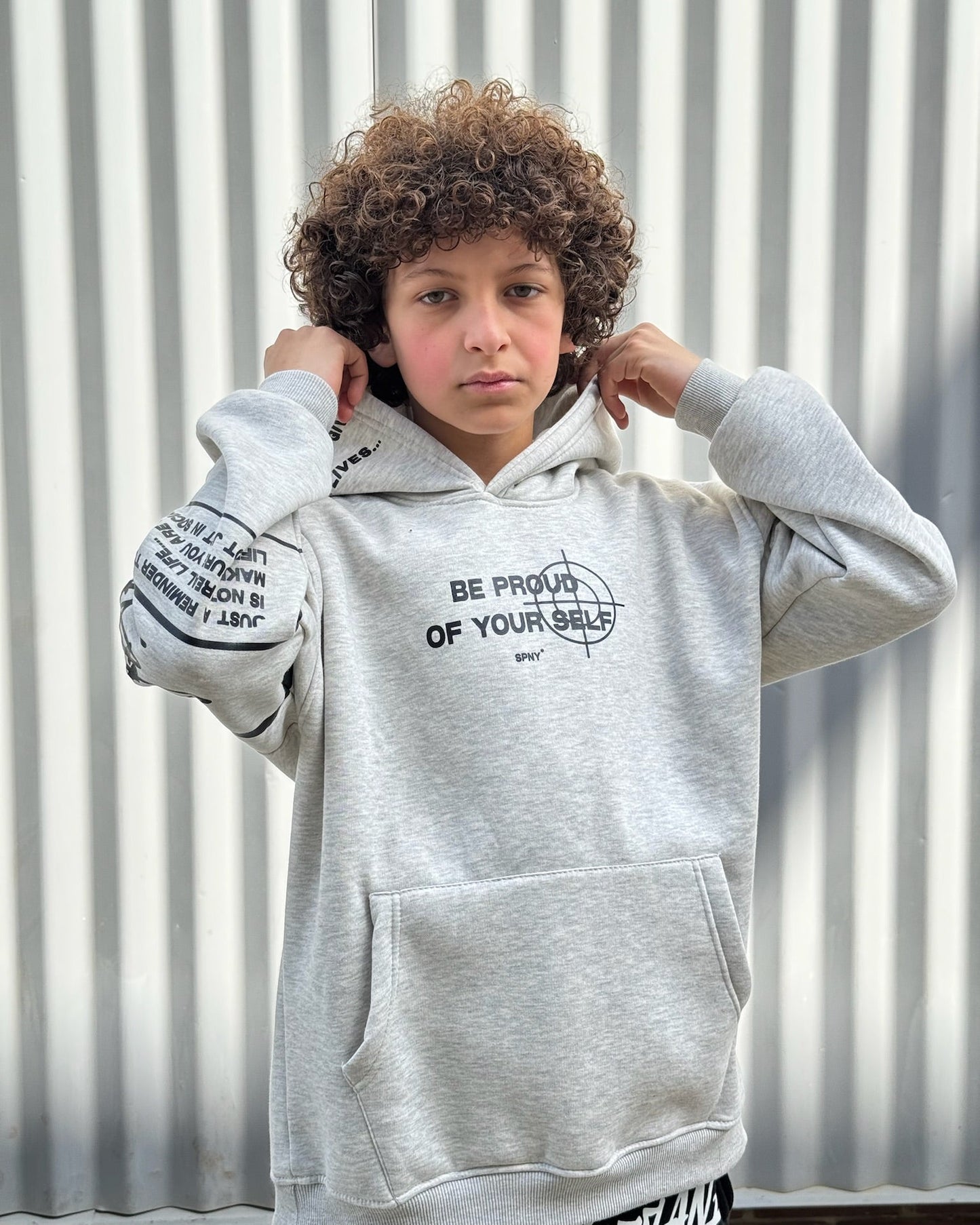Proud silver hoodie