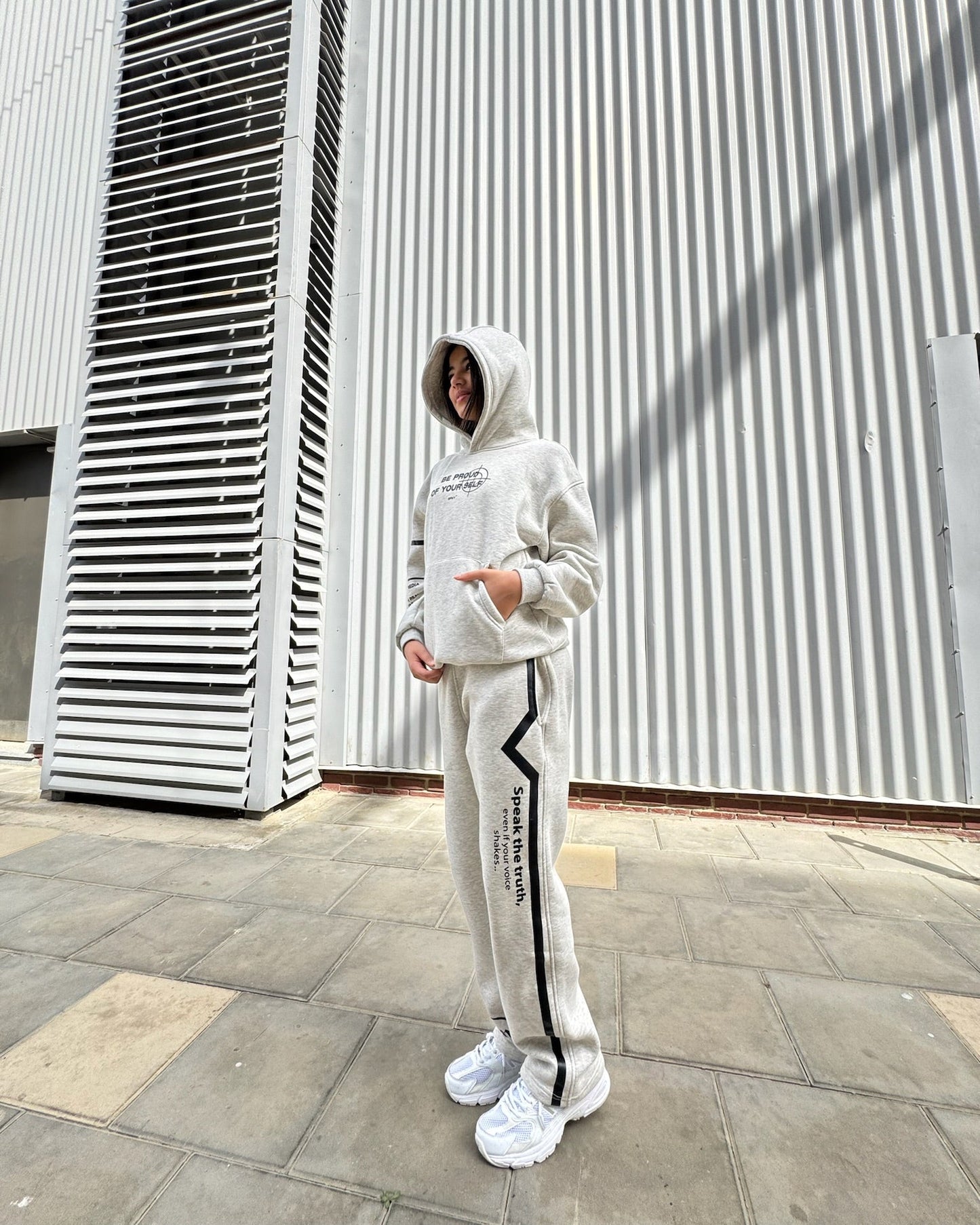 Proud silver hoodie