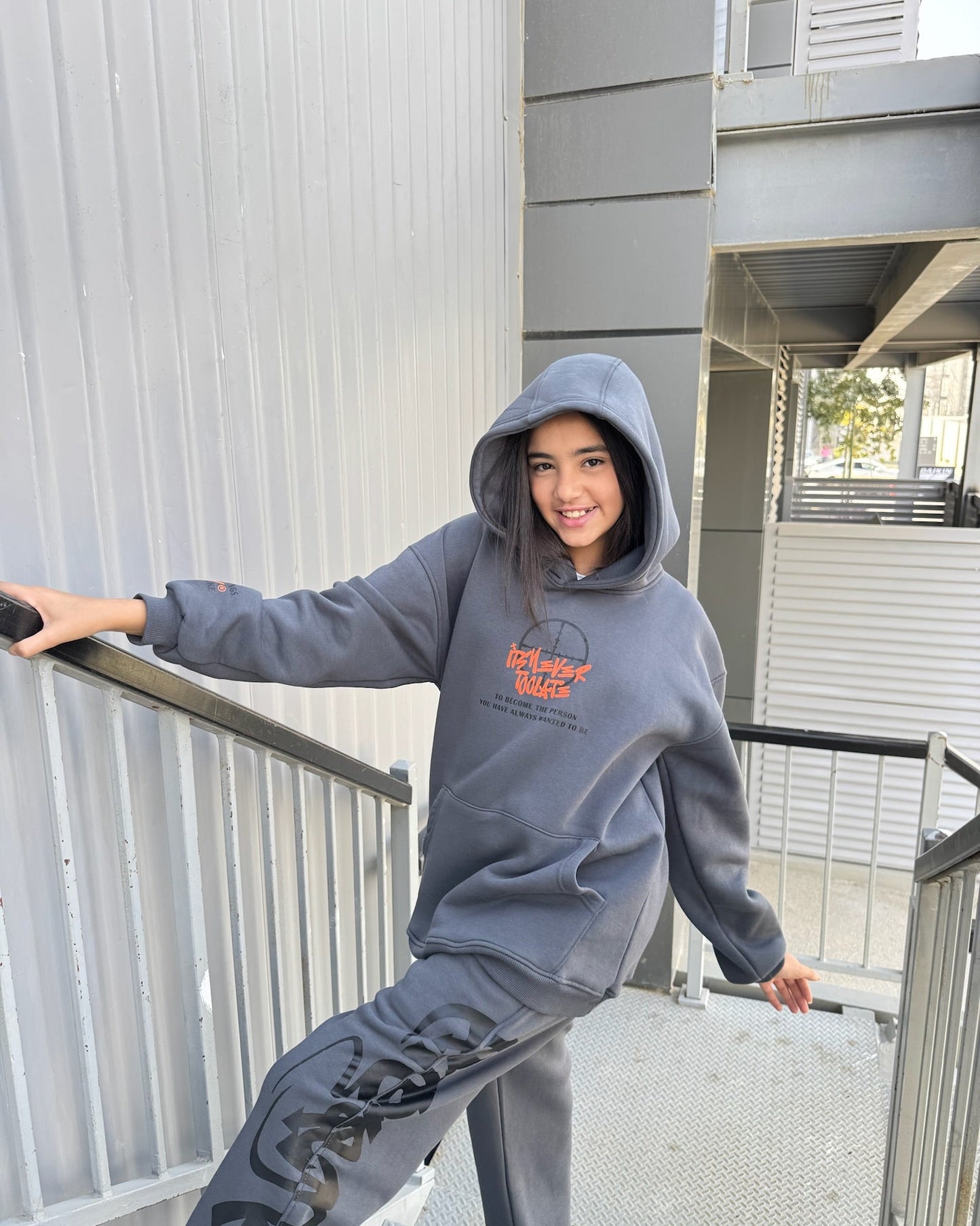 Too late dark grey hoodie