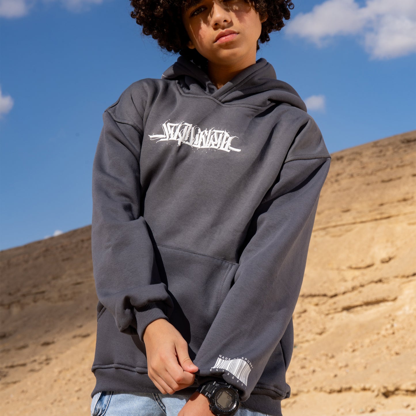 Fancy dark grey hoodie