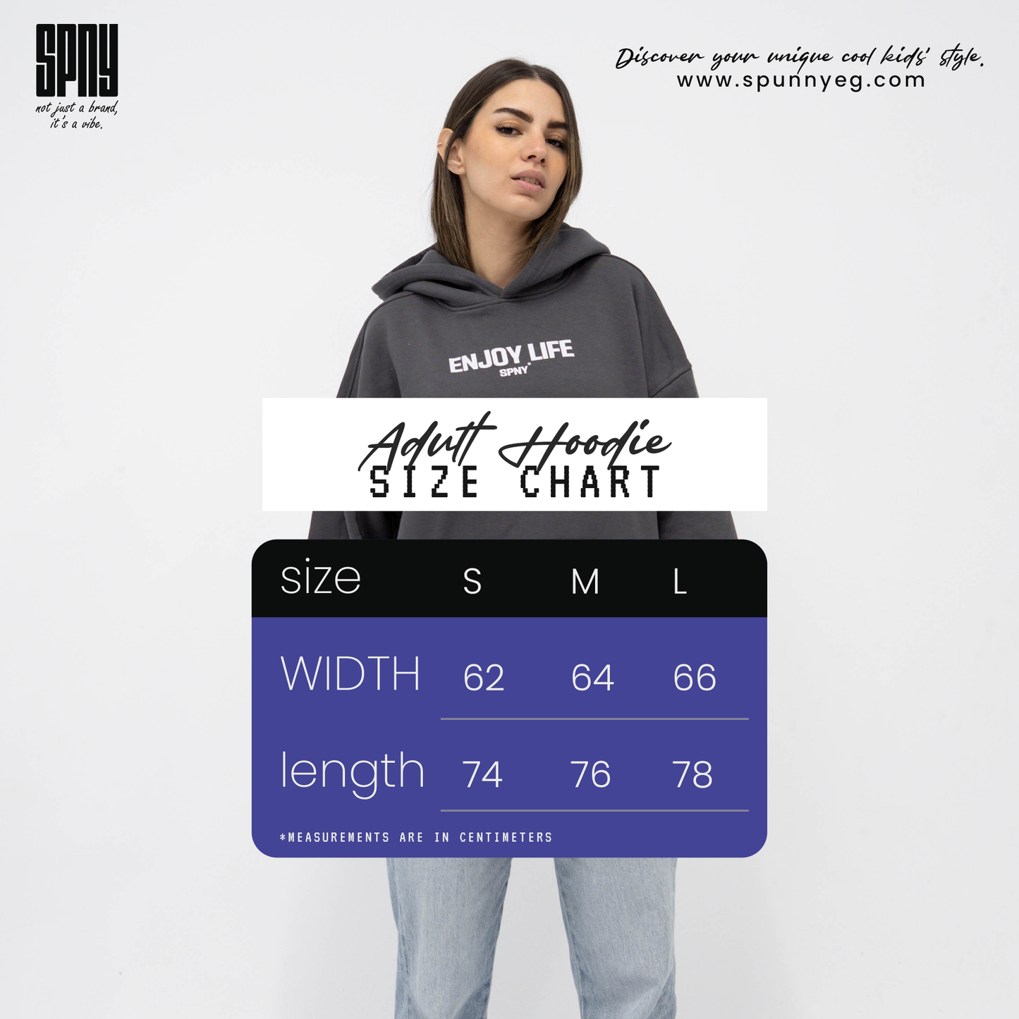 Enjoy dark grey hoodie