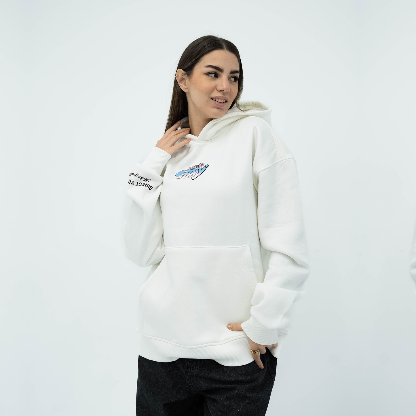 Blavet white hoodie