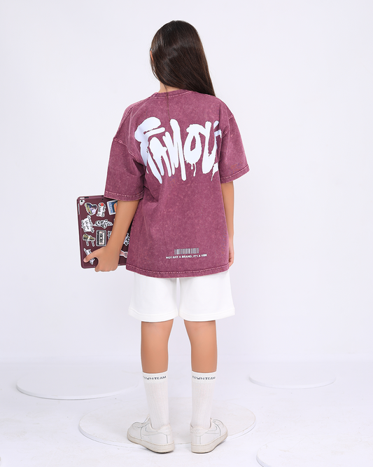 Burghundy washed t-shirt