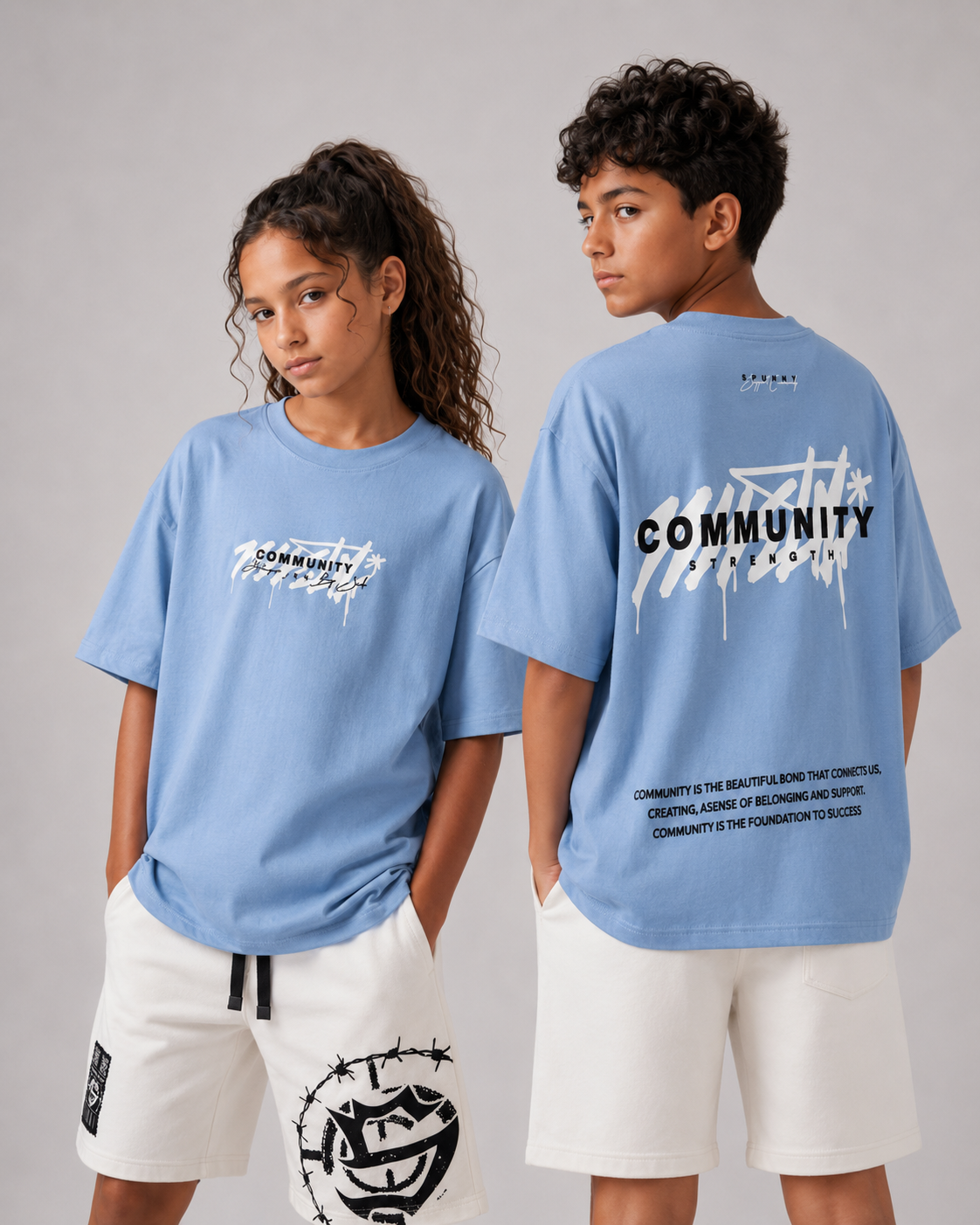 Distance baby blue t-shirt