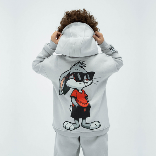 Don’t care silver hoodie