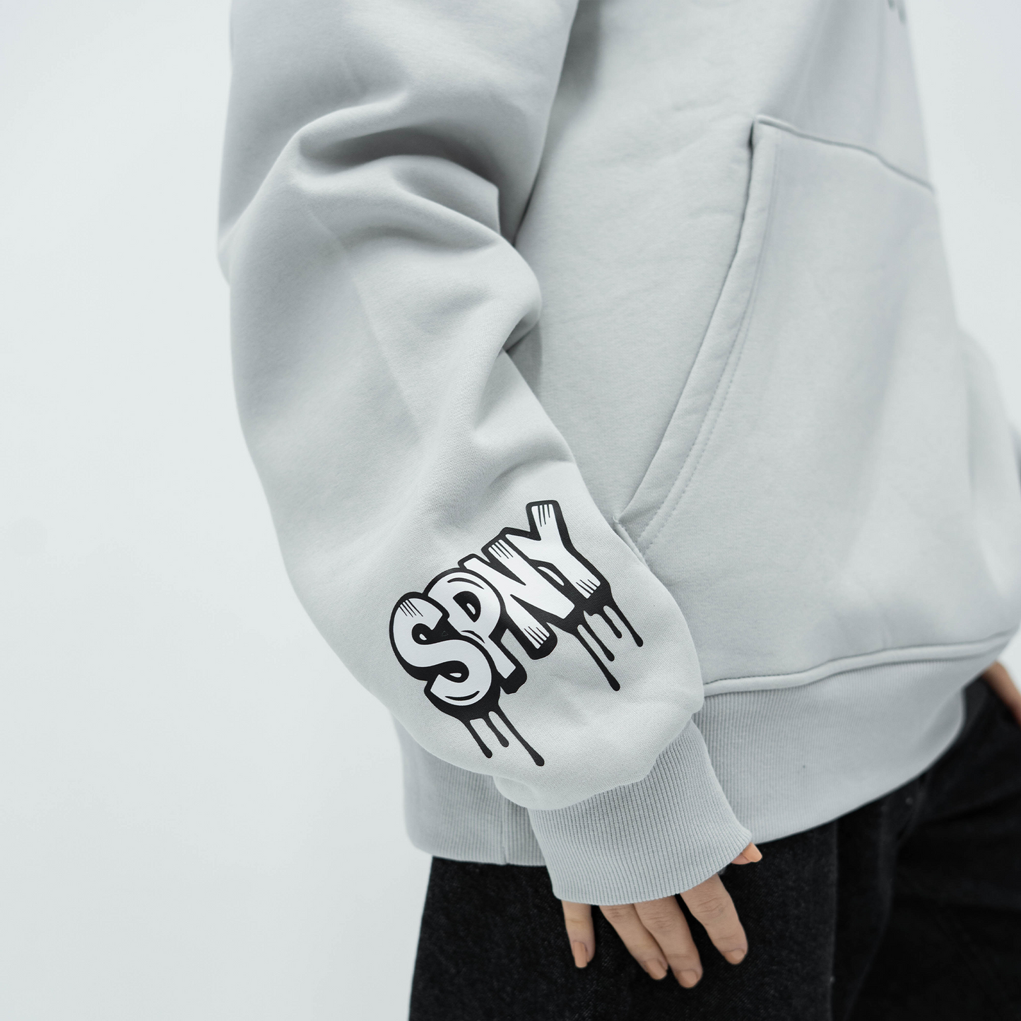 Don’t care silver hoodie