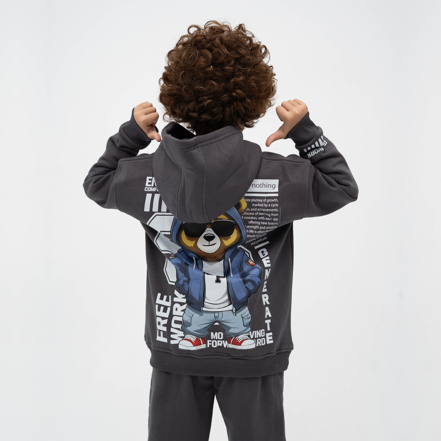 Enjoy dark grey hoodie