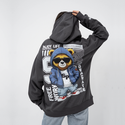 Enjoy dark grey hoodie