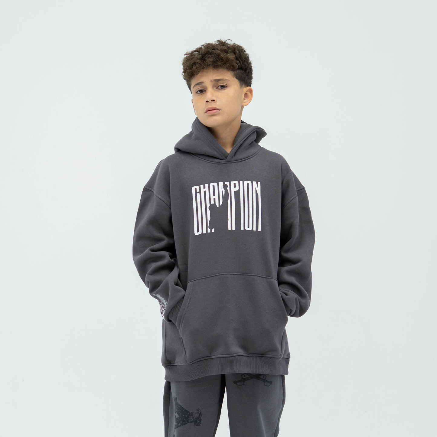 Fight dark grey hoodie