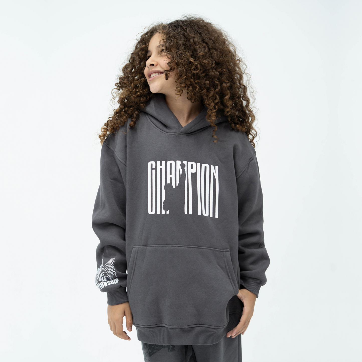 Fight dark grey hoodie