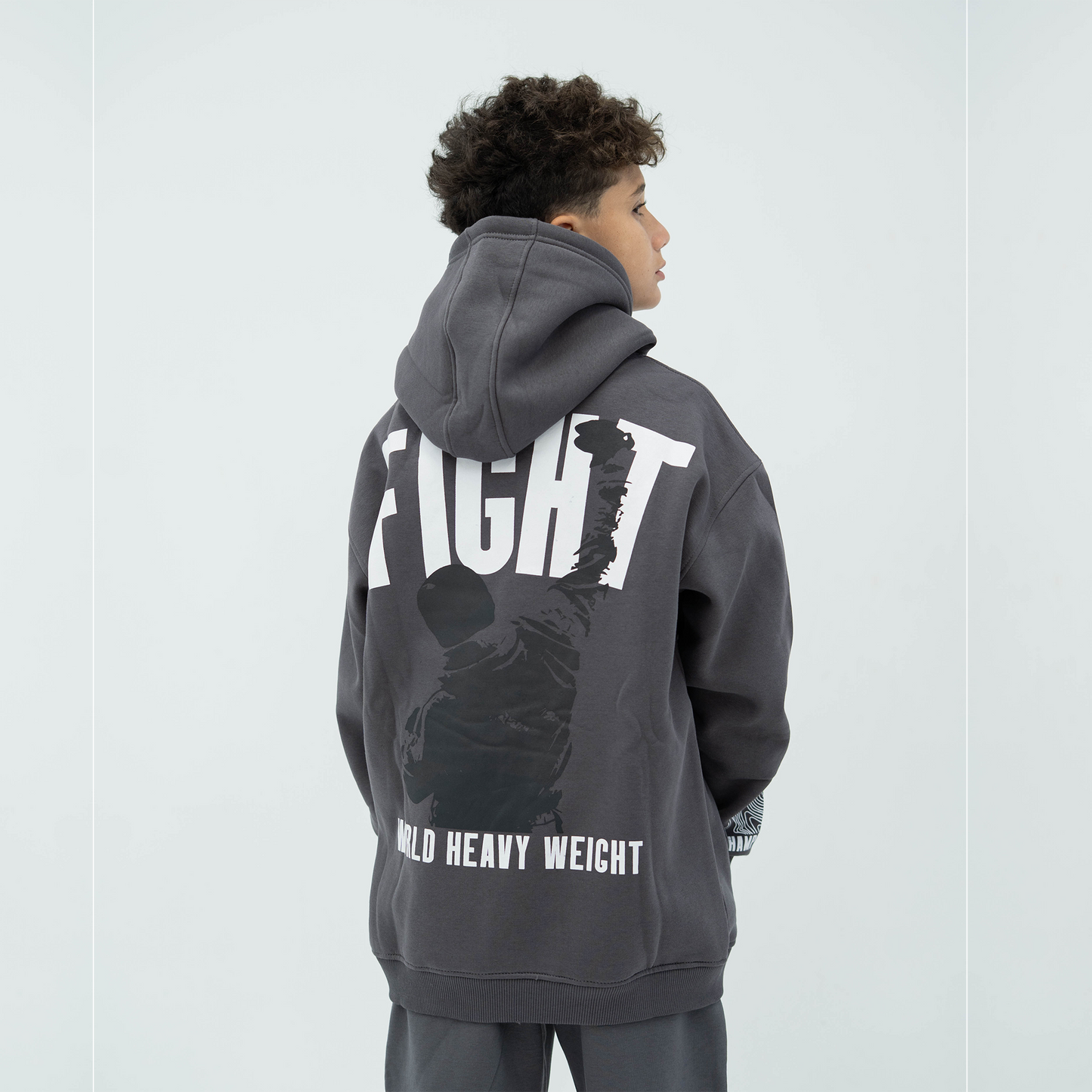 Fight dark grey hoodie