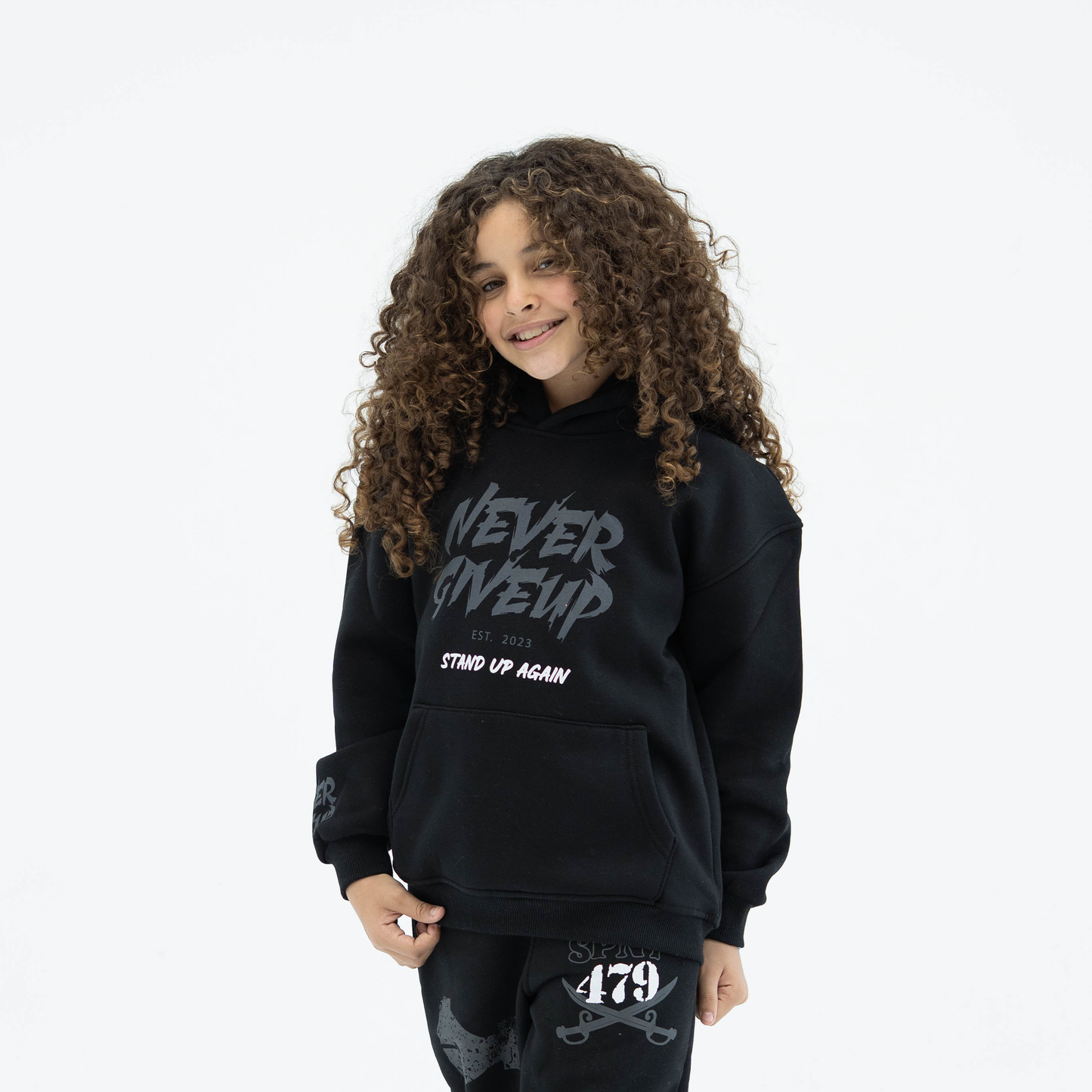 Give up black hoodie