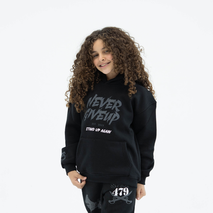 Give up black hoodie