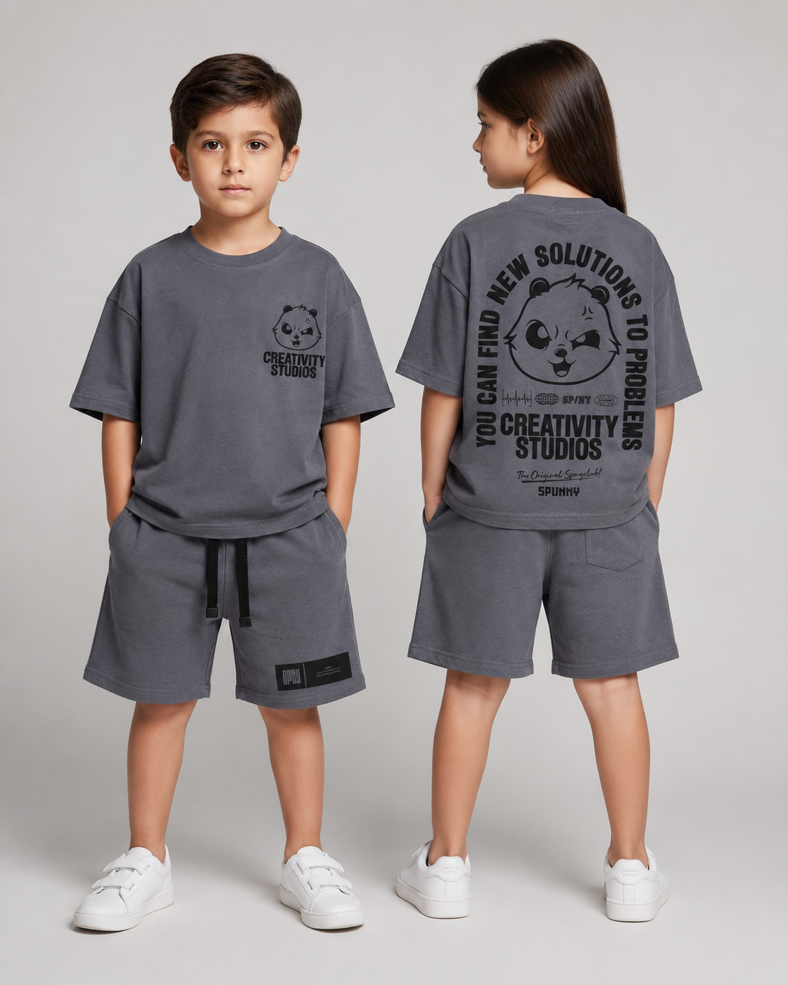 Studios dark grey short