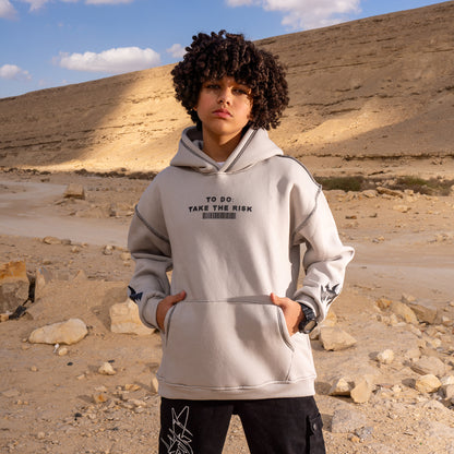 Fire grey hoodie