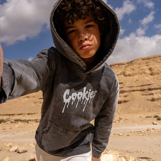 Bunzy washed grey hoodie