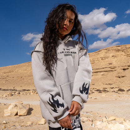 Fire grey hoodie